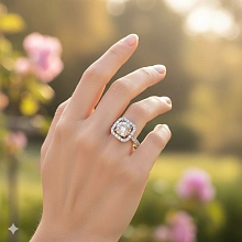 Кольцо из белого золота с бриллиантами