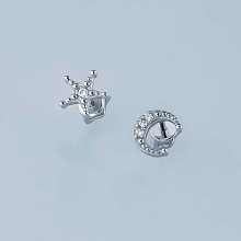 Пусеты из белого золота с бриллиантом (изготовление)