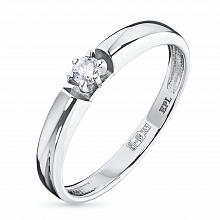 Кольцо из белого золота с бриллиантом (изготовление)