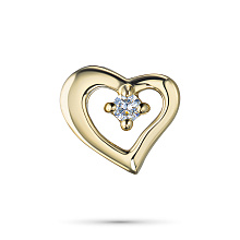 Подвеска из желтого золота с бриллиантом