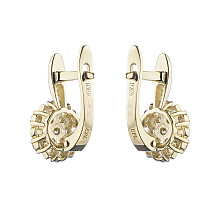 Серьги из желтого золота с бриллиантами