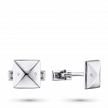 Запонки из серебра с бриллиантами (изготовление)