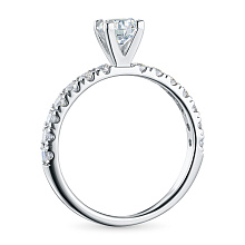 Кольцо из белого золота c бриллиантами