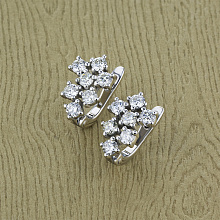 Серьги из белого золота с бриллиантами (изготовление)