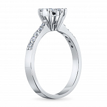 Кольцо из белого золота с бриллиантами (изготовление)