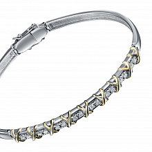 Браслет из комбинированного золота с бриллиантами (изготовление)