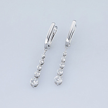 Серьги из белого золота с бриллиантами (изготовление)