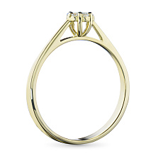 Кольцо из желтого золота с бриллиантами