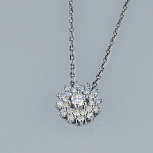 Подвеска из белого золота c бриллиантами