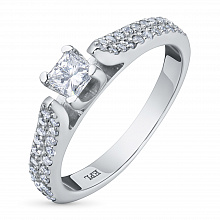 Кольцо из белого золота с бриллиантами (изготовление)