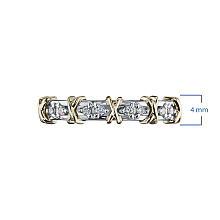 Кольцо из комбинированного золота c бриллиантами