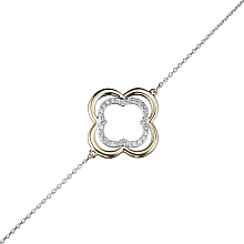 Браслет из комбинированного золота c бриллиантами