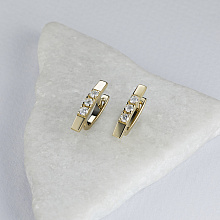 Серьги из желтого золота с бриллиантами (изготовление)