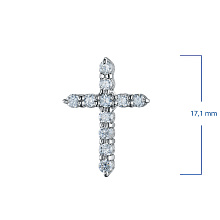 Классическая подвеска из серебра c бриллиантами