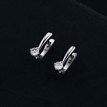 Серьги из белого золота с бриллиантами (изготовление)