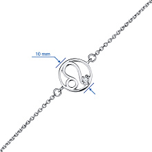 Браслет из серебра (изготовление) с бриллиантом