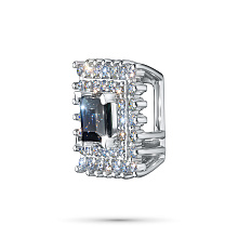 Подвеска из белого золота с сапфиром и бриллиантами