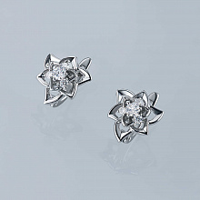 Серьги из белого золота с бриллиантами (изготовление)