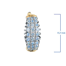 Серьги из комбинированного золота c бриллиантами