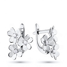 Серьги из белого золота с бриллиантами