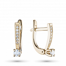 Серьги из желтого золота с бриллиантами (изготовление)