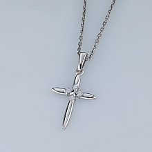 Подвеска из серебра c бриллиантами