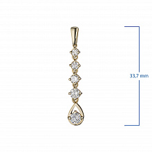 Подвеска из желтого золота с бриллиантом (изготовление)