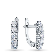 Серьги из белого золота c бриллиантами