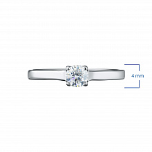 Кольцо из белого золота с бриллиантом (изготовление)