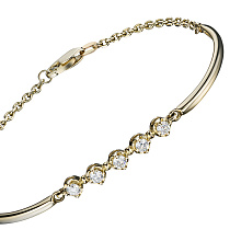 Браслет из желтого золота с бриллиантами