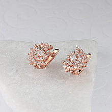 Серьги из красного золота с бриллиантами (изготовление)