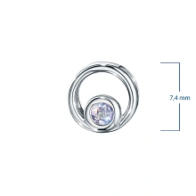 Подвеска из серебра с танзанитом