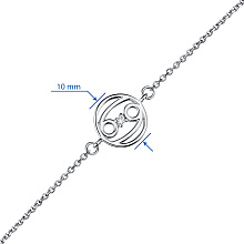 Браслет из серебра (изготовление) с бриллиантом