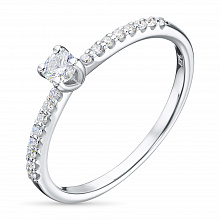 Кольцо из белого золота с бриллиантами (изготовление)