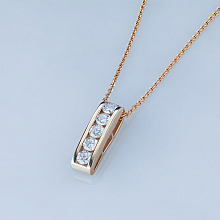 Подвеска из красного золота с бриллиантами (изготовление)