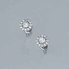 Пусеты из серебра (изготовление) с бриллиантами