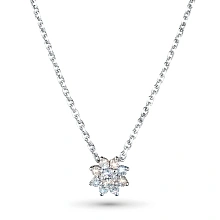 Колье из серебра c бриллиантами выращенными