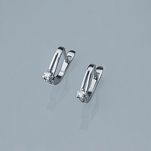 Серьги из серебра с бриллиантом