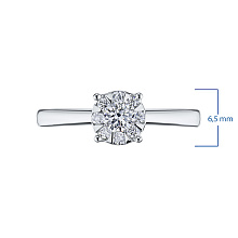 Кольцо из белого золота с бриллиантами