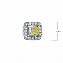 Пусеты из белого золота с бриллиантами (изготовление)