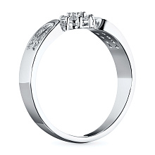 Классическое кольцо из белого золота с бриллиантами (изготовление)