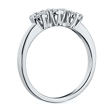Классическое кольцо из белого золота с бриллиантами