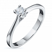 Кольцо из белого золота с бриллиантом (изготовление)