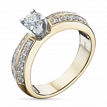 Кольцо из комбинированного золота с бриллиантами (изготовление)