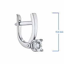 Серьги из белого золота с бриллиантами