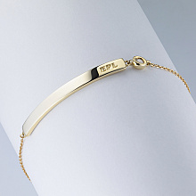 Браслет из желтого золота с бриллиантом (изготовление)