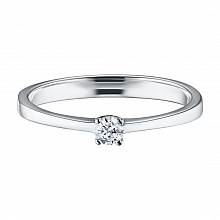 Кольцо из белого золота с бриллиантом (изготовление)