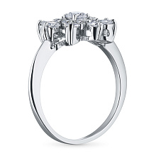 Кольцо из белого золота с бриллиантами