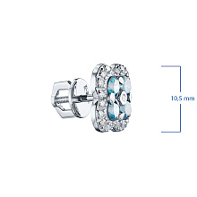 Пусеты из белого золота (изготовление) с бриллиантами