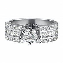 Кольцо из белого золота с бриллиантами (изготовление)